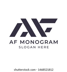 A and F monogram logo design,simple minimal modern style logomark,brand logo template