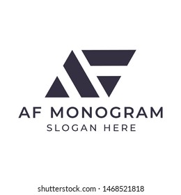 A and F monogram logo design,simple minimal modern style logomark,brand logo template