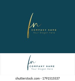  F N FN Initial letter handwriting and signature logo. Beauty vector initial logo .Fashion, boutique, floral and botanical