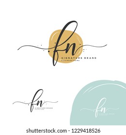 F N FN Initial logo template vector