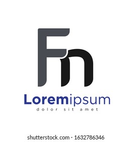 F N Initial letter logo vector