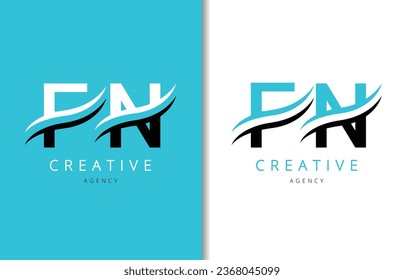 F N Letter Logo Design with Background and Creative company logo. Modern Lettering Fashion Design. Vector illustration
