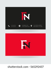 F & N Letter logo design vector element