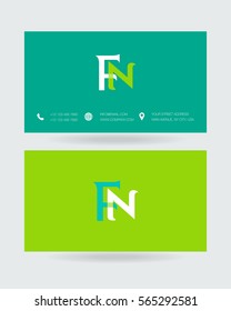 F & N Letter logo design vector element