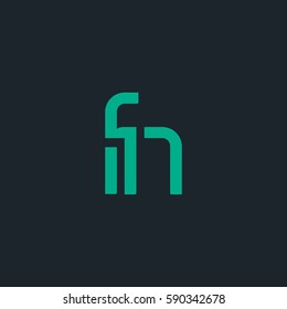 F and N Letter logo design vector element