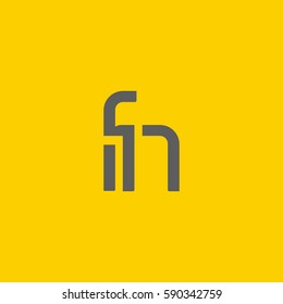 F and N Letter logo design vector element