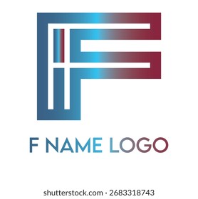 "F" name logo unique and branding