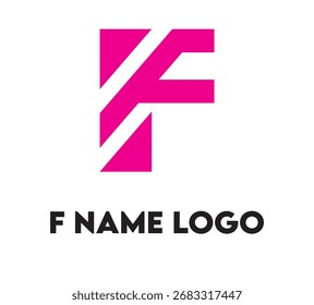 "F" name logo unique for business branding