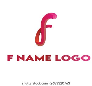 "F" name logo unique for business branding