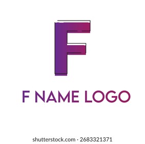"F" name logo unique for business branding