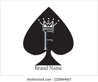 F name with spades and king logo vectore.eps
