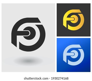 f, o y c, forma de la rueda del logotipo