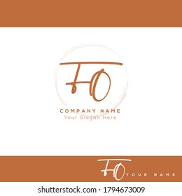  F O FO Initial letter handwriting and signature logo. Beauty vector initial logo .Fashion, boutique, floral and botanical