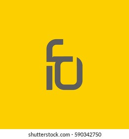 F and O Letter logo design vector element