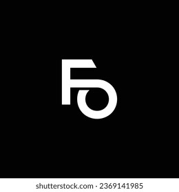 F O or O F ‍abstract outstanding professional business awesome artistic branding company different colors illustration logo or icon or monogram design.