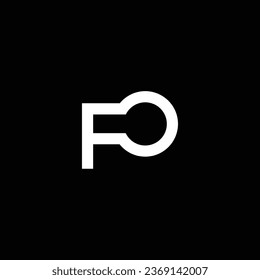 F O or O F ‍abstract outstanding professional business awesome artistic branding company different colors illustration logo or icon or monogram design.