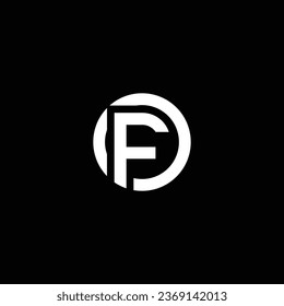 F O or O F ‍abstract outstanding professional business awesome artistic branding company different colors illustration logo or icon or monogram design.