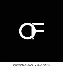F O or O F ‍abstract outstanding professional business awesome artistic branding company different colors illustration logo or icon or monogram design.