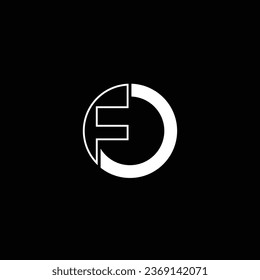 F O or O F ‍abstract outstanding professional business awesome artistic branding company different colors illustration logo or icon or monogram design.