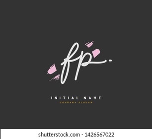 F P FP Beauty vector initial logo, handwriting logo of initial signature, wedding, fashion, jewerly, boutique, floral and botanical with creative template for any company or business.
