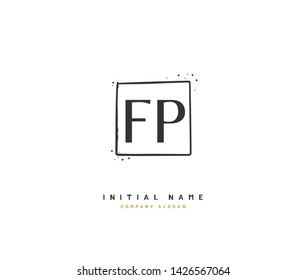 F P FP Beauty vector initial logo, handwriting logo of initial signature, wedding, fashion, jewerly, boutique, floral and botanical with creative template for any company or business.