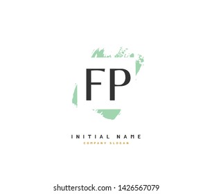 F P FP Beauty vector initial logo, handwriting logo of initial signature, wedding, fashion, jewerly, boutique, floral and botanical with creative template for any company or business.