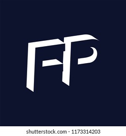 F P initial letter with negative space logo icon vector template