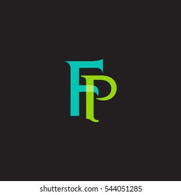F and P  Letter logo design vector element