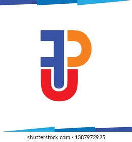 F P U Initial Letter Logo Icon Vector template