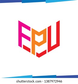 F P U Initial Letter Logo Icon Vector template