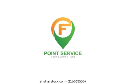 F point logo design inspiration. Vector letter template design for brand.