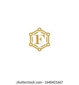 F Premium alphabet logo design