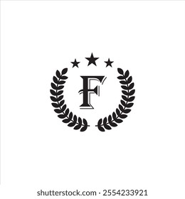 F premium letter logo template