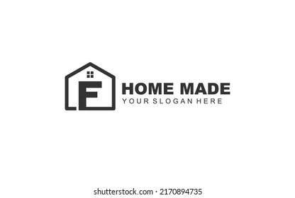 F PROPERTY logo design inspiration. Vector letter template design for brand.