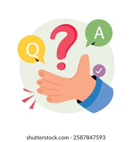 F and Q Concepts Style illustrations. EPS 10 File stock illustration