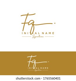 F Q FQ Initial letter handwriting and signature logo.