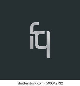 F and Q Letter logo design vector element