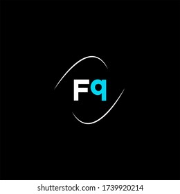 Diseño del icono del logotipo de la letra F Q
