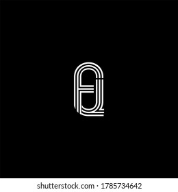 Diseño vectorial de logotipo de letra F Q