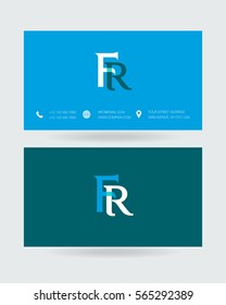 F & R Letter logo design vector element