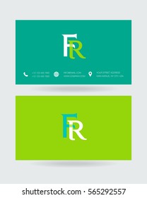 F & R Letter logo design vector element