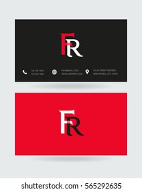 F & R Letter logo design vector element