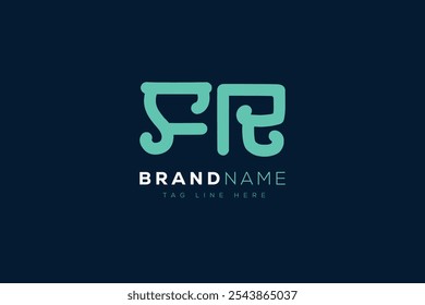 Diseño de logo F y R. FR Cartas abstractas Logo Monograma. Este diseño de logotipo es el proceso de crear un símbolo visual que representa una marca, empresa o individuo.