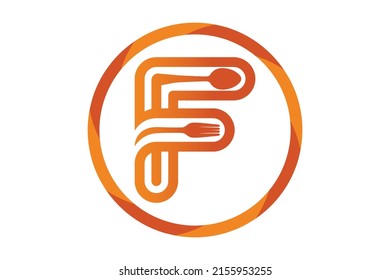 F Restaurant Logo Vector Icon Symbol Template. Food Logo