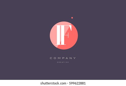 if i f  retro vintage simple rhombus three 3 letter combination black white alphabet company logo line design vector icon template 