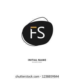 F S FS Initial logo letter with minimalist concept. Vector with scandinavian style logo.