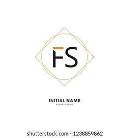 F S FS Initial logo letter with minimalist concept. Vector with scandinavian style logo.