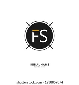 F S FS Initial logo letter with minimalist concept. Vector with scandinavian style logo.