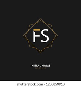 F S FS Initial logo letter with minimalist concept. Vector with scandinavian style logo.