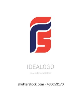 F and S initial logo. F5 logotype. Vector design element or icon.